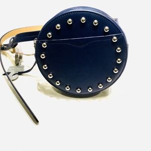 New navy blue leather Rebecca Minkoff belt bag.